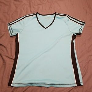 Light blue workout shirt